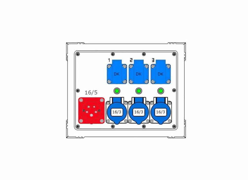 El-tavle 16/3 Amp